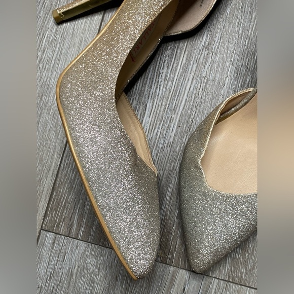 Chinese Laundry By Kristin Cavallari Formal Pointed Toe Heel Sparkly Gold Silver - Picture 10 of 16